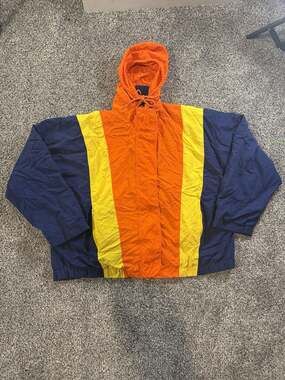 Liz Sport Vintage 90s Color Block Windbreaker Jacket